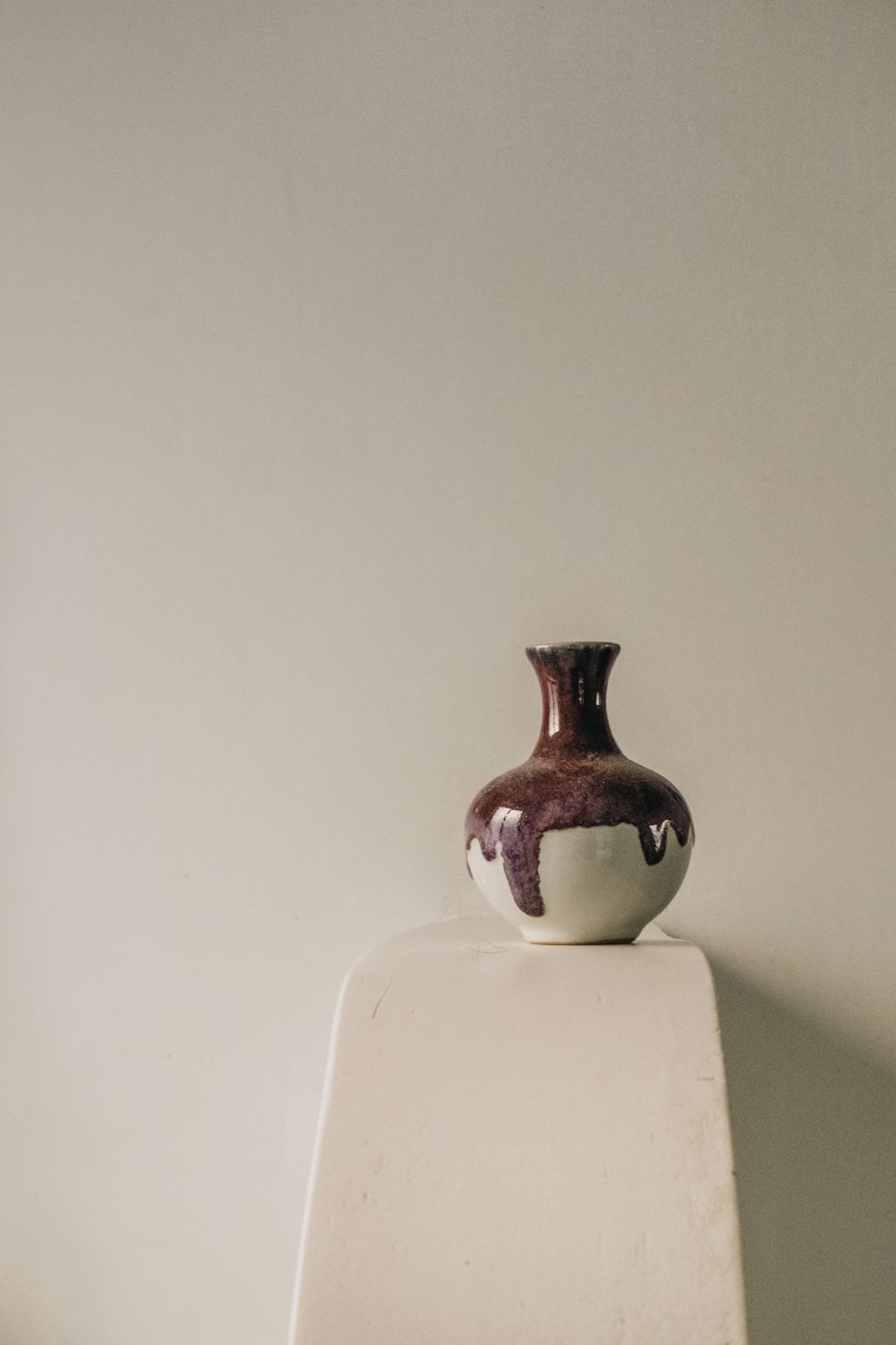 Starting product: brown and cream glazed vase